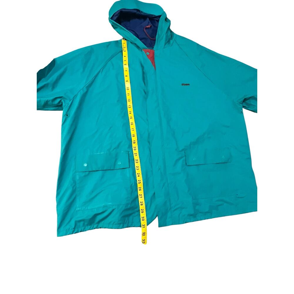 Vintage Stearns Dry Wear Rain Jacket XXL Teal 90s Gorpcore Waterproof